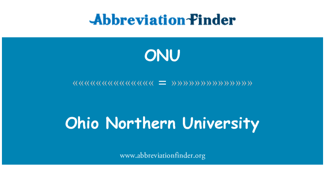 ONU: Ohio Northern University