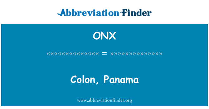 ONX: Colon, Panama