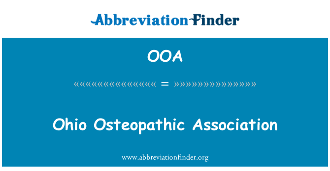 OOA: Ohio Osteopathic Association