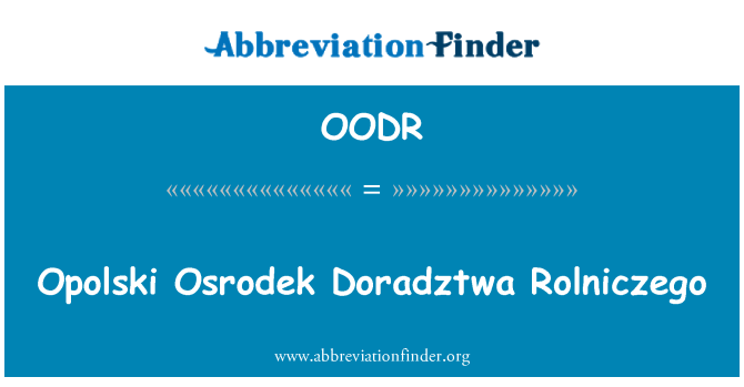 OODR: Opolski Osrodek Doradztwa Rolniczego