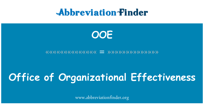 OOE: دفتر اثربخشی سازمانی