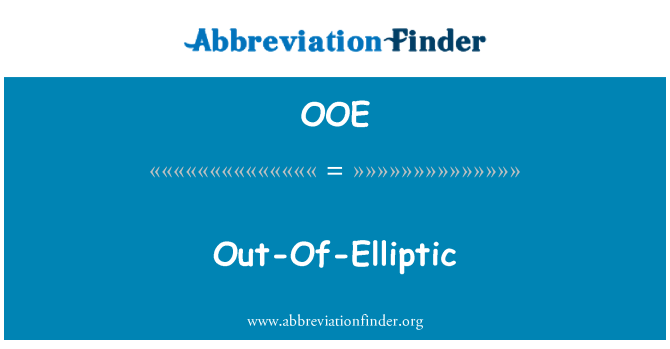 OOE: Fora-de-el·líptiques