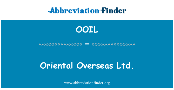 OOIL: Oriental Overseas   Ltd.