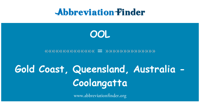 OOL: Gold Coast, Queensland, Australija - Coolangatta