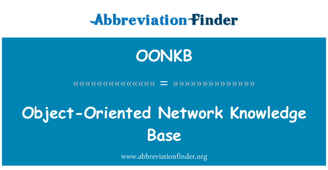 OONKB: Обектно ориентирано мрежа знания