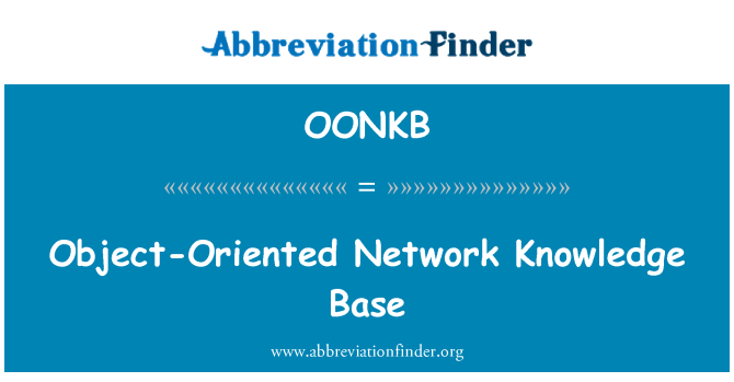 OONKB: Object-Oriented δίκτυο Γνωσιακής βάσης