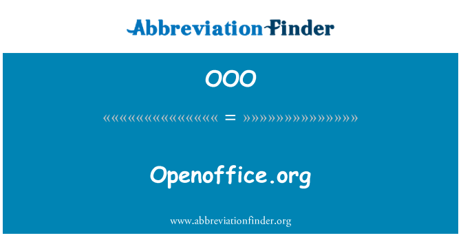 OOO: OpenOffice.org