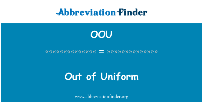 OOU: Senza uniforme