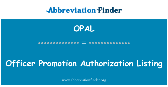 OPAL: Ohvitser edendamine loa loetelu