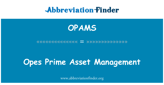 OPAMS: Opes privilegiata Asset Management