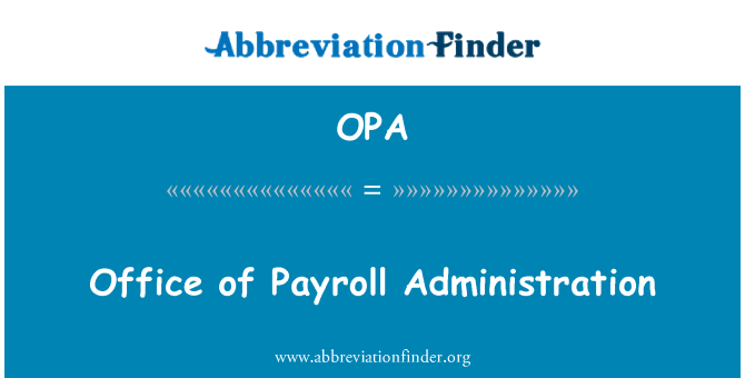 OPA: Biwo de Paie administrasyon