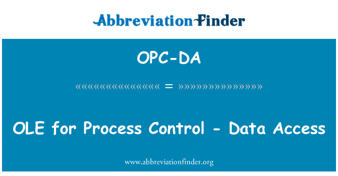 OPC-DA: OLE ar gyfer proses rheoli-cael gafael ar ddata