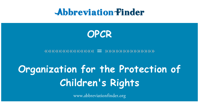 OPCR: Organisaation lasten oikeuksien suojelu