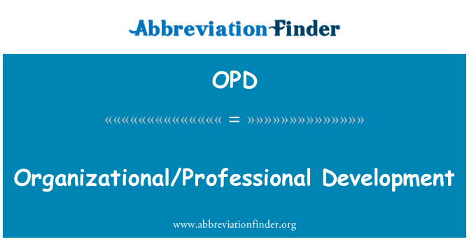 OPD: Desenvolupament organitzacional i Professional
