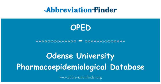 OPED: Universidade de Odense farmacoepidemiológico banco de dados