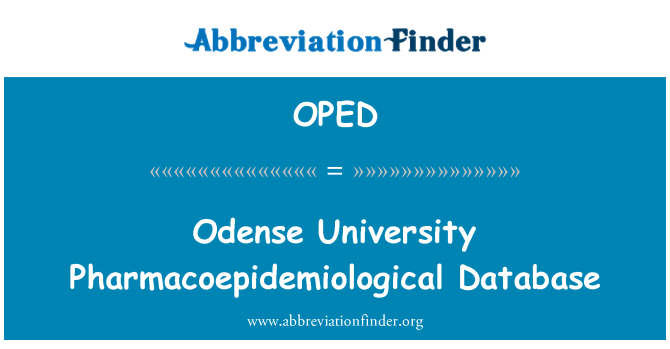 OPED: אוניברסיטת אודנסה Pharmacoepidemiological מסד נתונים