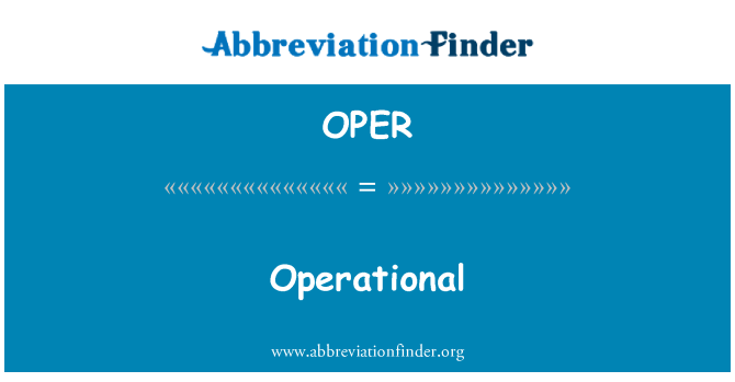 OPER: Оперативный