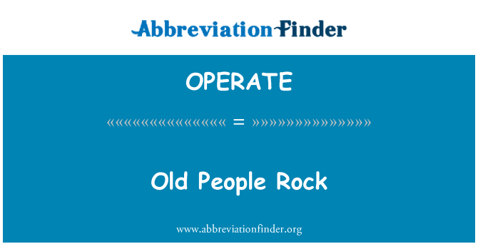 OPERATE: Staré lidi Rock