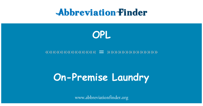 OPL: Ενδοεταιρική πλυντηρίου