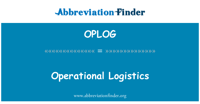 OPLOG: Operative Logistik