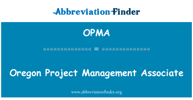 OPMA: Oregon Proyek manajemen Associate