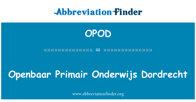OPOD: Openbaar Primair Onderwijs דורדרכט