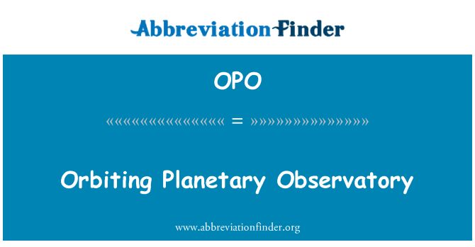 OPO: Observatori en òrbita planetària