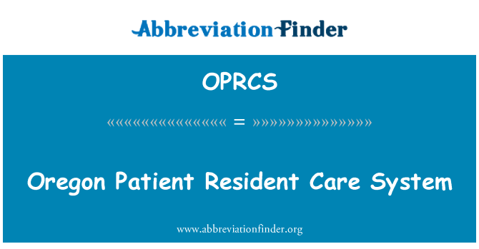 OPRCS: Is-sistema tal-kura tal-pazjent residenti Oregon