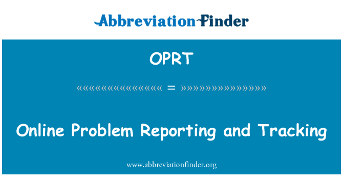OPRT: Online probleem aruandluse ja järelevalve