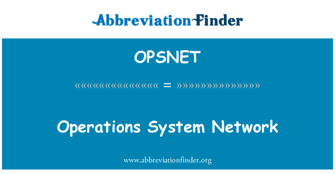 OPSNET: Xarxa de sistema d'operacions