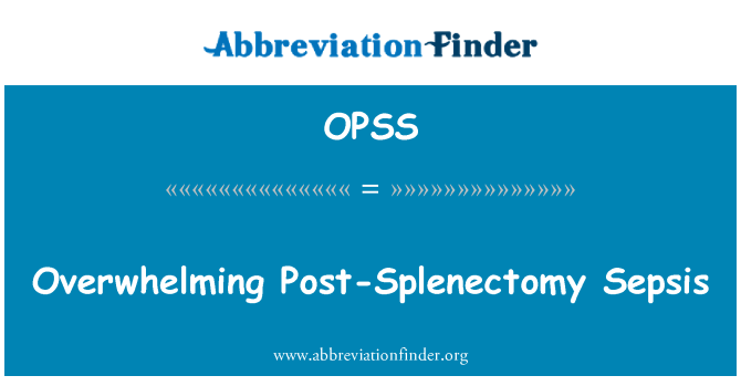 OPSS: Prepričljivo po splenektomija sepse