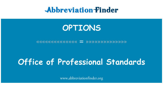 OPTIONS: Office af faglige standarder