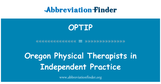 OPTIP: Fisioterapeutas de Oregon en la práctica independiente