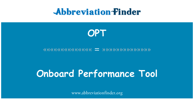 OPT: Na brodu performanse alat