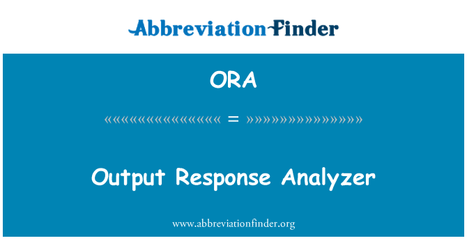 ORA: Izlaz odgovora analizator