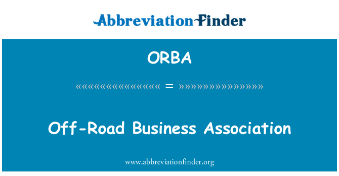 ORBA: オフロードのビジネス協会