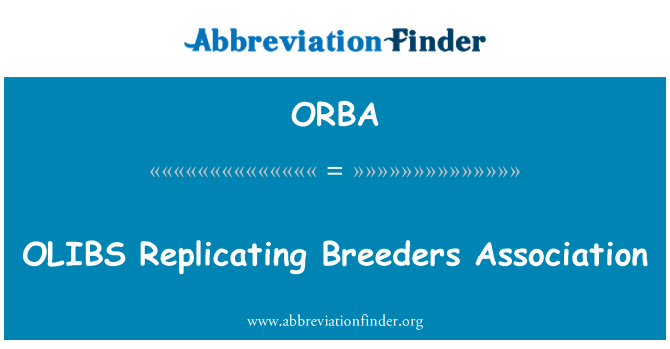 ORBA: OLIBS 複製する繁殖動物の連合