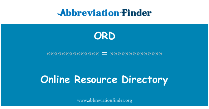 ORD: Online-resurs katalog