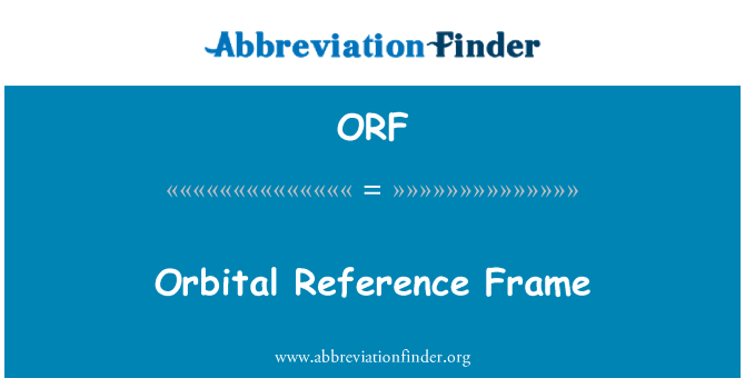 ORF: 轨道的参考框架