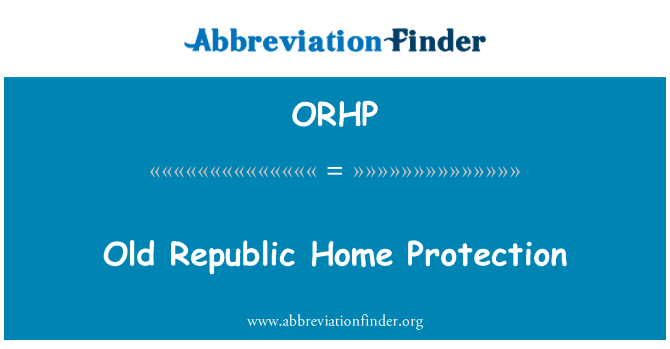 ORHP: Amddiffyn cartref Gweriniaeth yr hen