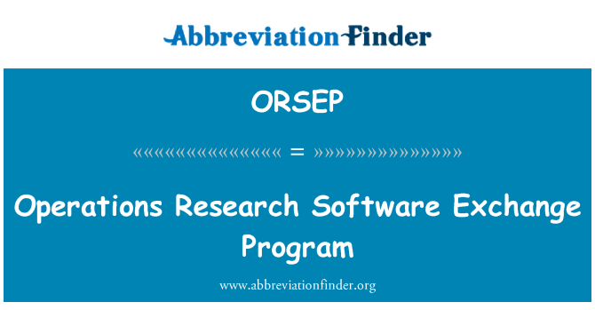 ORSEP: Исследование операций программа обмена