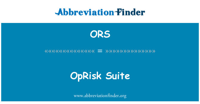 ORS: OpRisk Suite