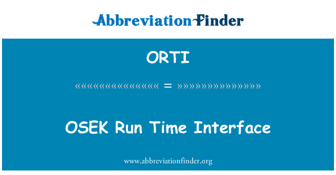 ORTI: OSEK 运行时间界面