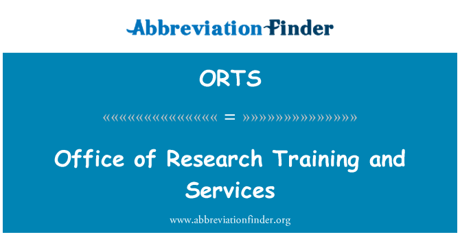 ORTS: Birou de formare de cercetare şi servicii