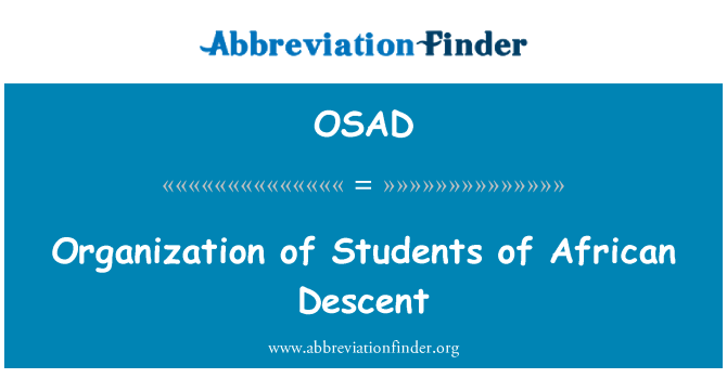 OSAD: Organisasjon av studenter av afrikansk avstamning