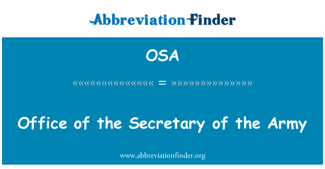 OSA: Úradu minister armády