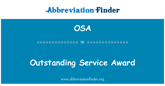 OSA: Vynikající Service Award