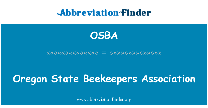 OSBA: Oregon Imker Landesverband