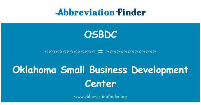 OSBDC: Pusat pembangunan perniagaan kecil Oklahoma