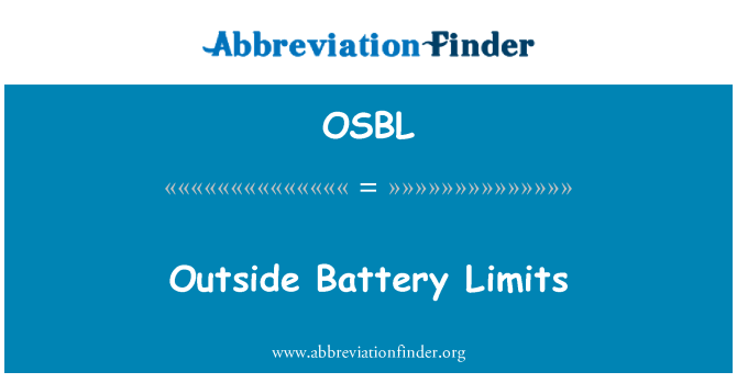 OSBL: बाहर बैटरी सीमाएँ